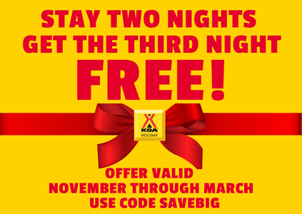 Stay Two Nights, Get Third Night For Free